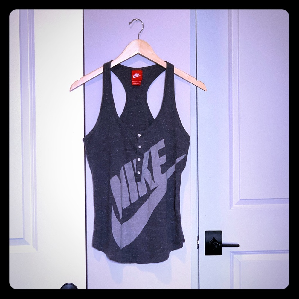 Washed Cotton Nike Henley Racerback, S